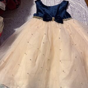 American Princess Navy and Cream Formal Dress